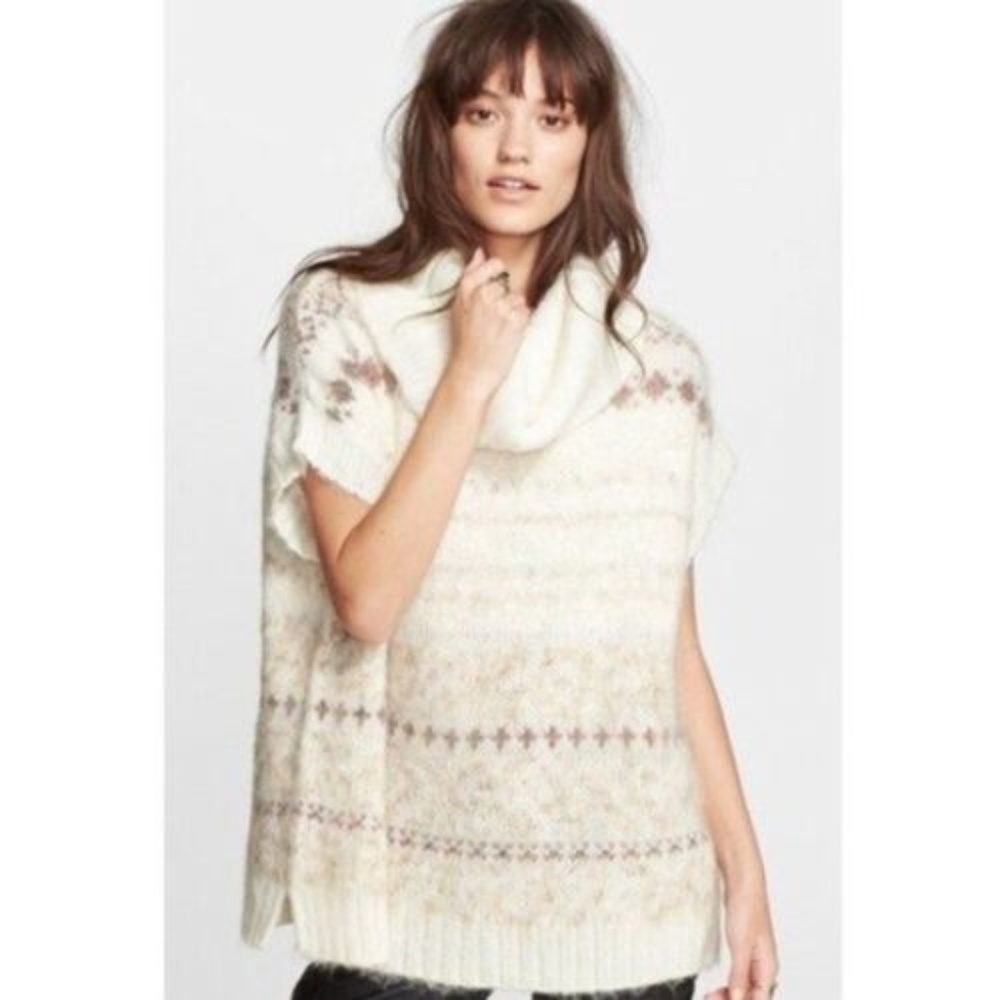 Free People Wool Alpaca Blend Snow Bunny Sweater